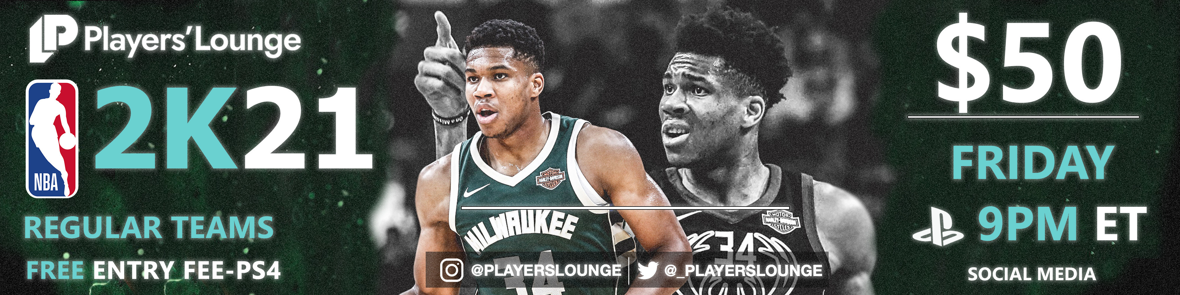 Players' Lounge Friday 50 NBA2K21 Social Media Tourney of the day