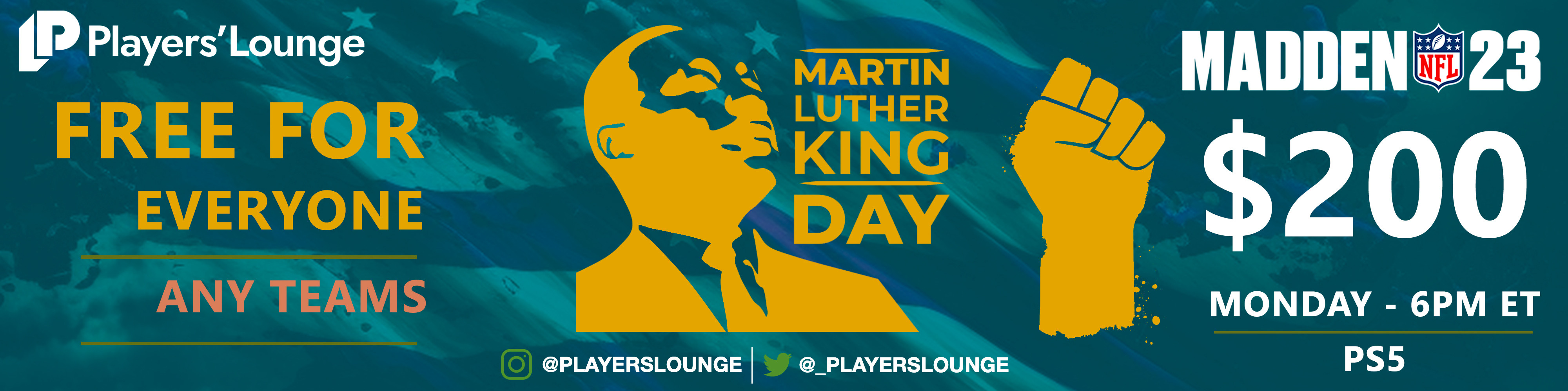 Players' Lounge Free MLK day 150 Madden 23 PS5 Regular Teams